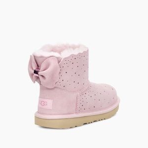 UGG Pink Mini Bailey Star Suede Leather and Wool Boots Size 5 Youth